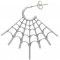 Sterling Silver Spiderweb Post Earrings Back View
