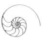 Sterling Silver Nautilus Spiral Hoop Earrings Back View
