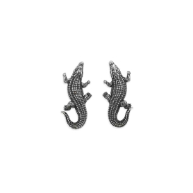 Sterling Silver Alligator Post Earrings 20x10mm