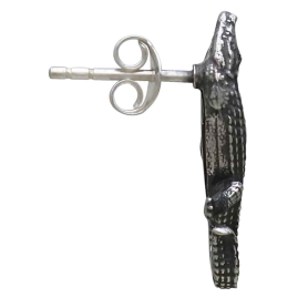 Sterling Silver Alligator Post Earrings Side View