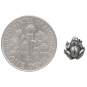 Sterling Silver Tiny Dimensional Frog Post Earrings with Dime