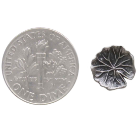 Sterling Silver Lily Pad Post Earrings with Dime
