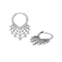 Nina Designs Sterling Silver Spiderweb Huggie Hoop Earrings 27x19mm