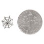 Sterling Silver Small Spiderweb Post Earrings with Dime