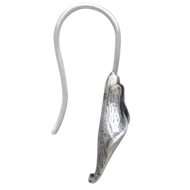 Sterling Silver Calla Lily Hook Earrings Side View