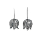 Silver Single Lily of the Valley Hook Earrings 20x10mm