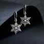 Sterling Silver Snowflake Dangle Earrings