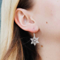 Sterling Silver Snowflake Earrings
