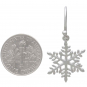 Sterling Silver Snowflake Dangle Earrings