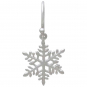 Sterling Silver Snowflake Dangle Earrings
