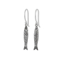 Nina Designs Sterling Silver Small Sardine Dangle Earrings 38x5mm