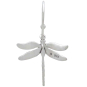Sterling Silver Dragonfly Dangle Earrings 35x20mm Back View