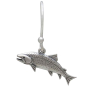 Sterling Silver Trout Dangle Earrings Front View