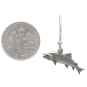 Sterling Silver Trout Dangle Earrings with Dime