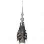 Sterling Silver Hanging Bat Dangle Earrings 29x8mm
