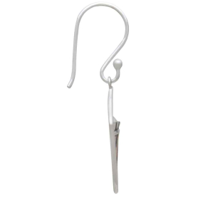 Sterling Silver Flying Saucer Dangle Earrings with Bronze Side View