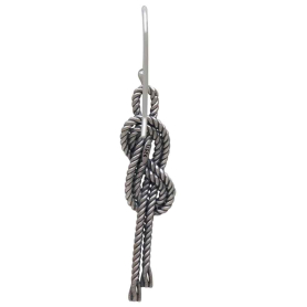 Sterling Silver Figure 8 Knot Dangle Earrings Back View