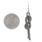 Sterling Silver Figure 8 Knot Dangle Earrings with Dime