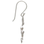 Sterling Silver Bat Cluster Dangle Earrings Side View