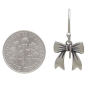 Sterling Silver Bow Dangle Earrings with Dime