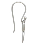 Sterling Silver Bow Dangle Earrings Side View