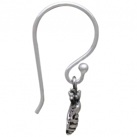  Sterling Silver Bee Dangle Earrings 23x11mm