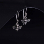  Sterling Silver Bee Dangle Earrings 23x11mm