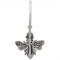  Sterling Silver Bee Dangle Earrings 23x11mm