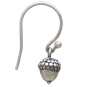 Sterling Silver Acorn Dangle Earrings Side View