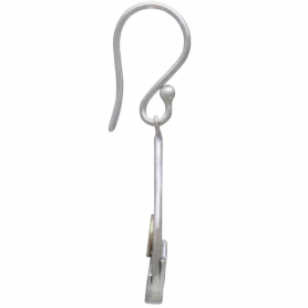 Silver Mountain Teardrop Earrings with Bronze Sun 35x15mm