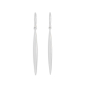 Nina Designs Sterling Silver Long Pod Dangle Earrings 54x4mm