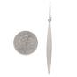 Sterling Silver Long Pod Dangle Earrings with Dime