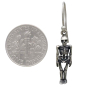 Sterling Silver 3D Skeleton Dangle Earrings with Dime
