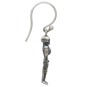 Sterling Silver 3D Skeleton Dangle Earrings Side View