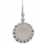 Silver Sunflower Dangle Earrings with Bronze Bee 29x15mm