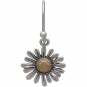 Sterling Silver Daisy Earrings with Bronze 27x13m