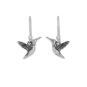 Sterling Silver Hummingbird Dangle Earrings