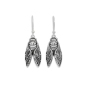 Nina Designs Sterling Silver Cicada Dangle Earrings 36x12mm