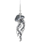 Sterling Silver Jellyfish Dangle Earrings rear view
