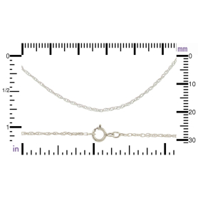Sterling Silver Rope Chain 16 and 18 inch