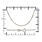 Sterling Silver 18 Inch Box Chain ruler view