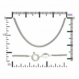 Sterling Silver Round Foxtail Chain