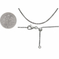 Sterling Silver Chain with Slidebead - adjusts to 22 inches next to dime