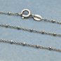 Sterling Silver Diamond Cut Station Chain