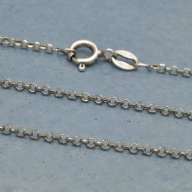 Silver Delicate Round Faceted Cable Chain
