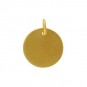 Large Round Stamping Blank - 24K Gold Plated Bronze 15x12mm