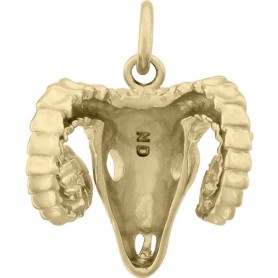 Bighorn Sheep Skull Charm - Bronze 23x11mm