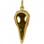Large Bird Skull Jewelry Charm - Bronze 27x10mm