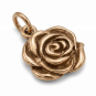 Bronze Rose Charm side view
