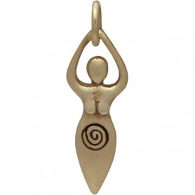 Fertility Goddess Jewelry Charm Moon Goddess Charm - Bronze